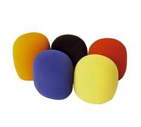 BESTonZON 5pezzi Parabrezza Per Microfono Portatile Da Palco Copertura Antivento Per Microfono in Schiuma Ad Alta Densità Da Nero Rosso Giallo Arancione Blu Protezione Da Vento e Sputi