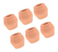 BESTonZON 6 Mini Vasi in da 1 Pollice per Piante Succulente Vasi Decorativi in Terracotta per Interni ed Esterni per Fioriere