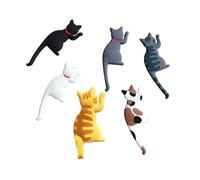 BESTonZON 6 Pezzi Calamita Gatto Lavagna Magneti Per Gattini Magneti Con Gancio Ganci ci Per Lavagna Bianca Magnete Ufficio Divertenti Gancio co Etichetta Pieghevole