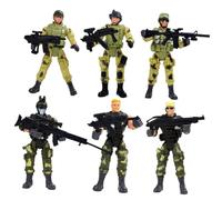 BESTonZON 6 pezzi Soldatini Forze Speciali in Plastica Modelli Interattivi per Ragazzi Giocattolo Educativo per Coordinazione e Conoscenza