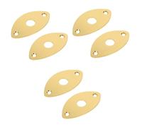 BESTonZON 6 Pz Coperchio Jack Per Chitarra Bassi Porta Archetto Per Violino Piastra Jack Di Uscita Della Chitarra Prese Per Accessori Per Basso Scheda Di Uscita Di Zinco Ovale