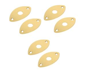 BESTonZON 6 Pz Coperchio Jack Per Chitarra Bassi Porta Archetto Per Violino Piastra Jack Di Uscita Della Chitarra Prese Per Accessori Per Basso Scheda Di Uscita Di Zinco Ovale