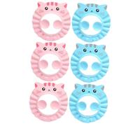 BESTonZON 6 Pz cuffia per shampoo cappello con visiera per bagnetto cappello per shampoo infantile cappellino neonata cuffia shampoo ooooo shampoo ds adorabile cappello da shampoo eva
