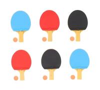 BESTonZON 6 Set Di Mini Modelli Di Pong Piccole Racchette Simulazione Creativa Mini Racchetta Da Pong Mazza Da Pong Imitazione Del Pong Pong In Colore Casuale