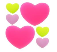 BESTonZON 6 Tennis Dampener in Silicone Forma Cuore Ammortizzatori per Racchette con Colori Fluorescenti Giallo e Rosa Riduce per Controllo Preciso Compatibili Facili Installare