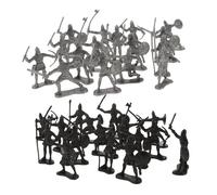 BESTonZON 60 Soldatini Militari Nero e Mini Figure Azione Antichi e Cavalieri Medievali per Collezionisti