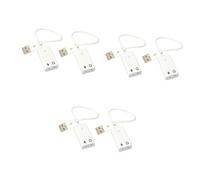 BESTonZON 6pezzi Adattatori Audio Usb Esterni Per Computer Scheda Audio Indipendente Facile Da Usare Compatibile Con Laptop e Desktop Senza Necessità Di Driver Qualità Del Suono Superiore