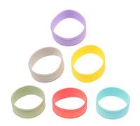 BESTonZON 6pezzi Guaina in Silicone Per Biberon Di Copertura Termica Per Tazze d Acqua Per Ragazzo Ragazza Ragazza Fascette Etichette Scrivibili Per Asilo Nido Design Per Ragazzo Per Aliment