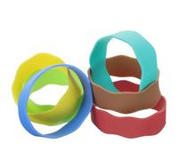 BESTonZON 6pezzi Manicotto in Silicone per Biberon Copertura Isolante per Biberon Etichetta in Silicone per Protezione dal Calore Fascia per Tazza da Latte per Asilo Nido o Uso Esterno