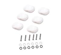 BESTonZON 6pezzi Piroli Meccaniche per Chitarra Bottone in Acrilico Rosso Corpo in Metallo Resistente per Accordatura Chitarra Inclusi Ghiere Bianche Ghiere Nere e Viti per Facile