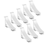 BESTonZON 8 Pezzi Alluminio Argento Clip Supporto Ripiano, per Congelatore | Curva a Coda di Rondine, Installazione Semplice, per Frigorifero e Freezer, Set