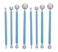 BESTonZON 8 Pezzi Set 8 Strumenti per Modellare Argilla a Doppia Punta Sferica, Stilo per Puntini Mandala e Pittura su Pietra, Utensili per Scolpire Ceramica e Arte Incisa, per Lavori