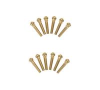 BESTonZON 8pezzi Pin Per Ponte Ottone Per Chitarra Acustica Standard Sostituzione Per Chitarre e Fenda Durabilità e Suono Brillante