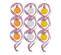 BESTonZON 9 Medaglie Plastica per Premio per Sport e Festa Asilo Oro Decorazioni per Premiazioni e Souvenir