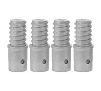 BESTonZON Adattatore per asta di prolunga con punta filettata in metallo, compatibile con 19 mm per confezione da 4 pezzi, manico di ricambio per scopa e aste telescopiche dritte per mocio