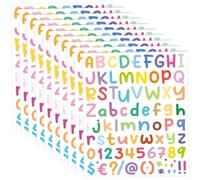 BESTonZON Adesivi Lettere Autoadesive Colorate 10 Fogli Set Decalcomanie Numeri e Lettere per Decorazioni Fai da Te Compleanni Matrimoni Album Scrapbooking e Custodie Telefono