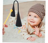 BESTonZON Agogo Bell Doppia Tromba Piccolo Strumento Percussione con Due Toni e Bacchetta Legno per Scuola e Casa Design Ergonomico e Sicuro