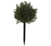 BESTonZON Albero di cedro di Natale artificiale, cipresso, palla di topiaria simulata con punta, pianta sempreverde finta, arbusti finti, cespugli finti per portico anteriore, palo da giardino per