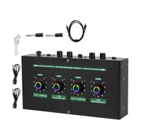 BESTonZON Amplificatore Microfono da Tavolo con Mixer a Due Ingressi e Effetti Vocali Kit Pa Mic Mixer Piccolo per Streaming e Karaoke Casa Controllo Volume Intuitivo e Cavi Inclusi
