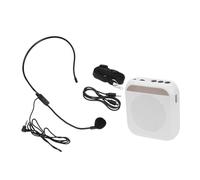 BESTonZON Amplificatore Portatile in Metallo con Microfono Auricolare Regolabile Amplificatore Vocale per Insegnanti Guide Turistiche e Conferenze Dispositivo Audio Resistente e Semplice da