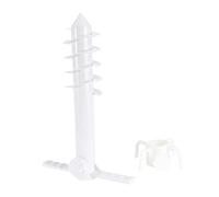 BESTonZON Ancoraggio per Ombrellone da Spiaggia 2 Pezzi Trivella in ABS Bianco, Accessorio di Fissaggio Resistente per Esterni, Base Stabile per Giardino, Campeggio e Sabbia