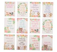 BESTonZON Baby Moments Cards Adorabile Set Di Biglietti Di Auguri Mensili Per Lannuncio Della Nascita La Crescita Del Bambino Il Memoriale