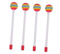 BESTonZON Bacchette Colorate per Batteria per Bambini 4 Pezzi Bacchette in Ergonomiche per Strumenti Musicali Accessori per Percussioni per Sviluppo Sensoriale
