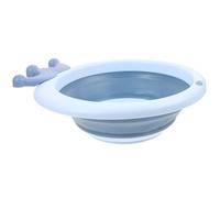 BESTonZON Bacinella per Lavaggio Viso Ragazzo Ragazza in Plastica Blu Pieghevole Comoda e Portatile per Bagnetto del Ragazzo Ragazza in Campeggio