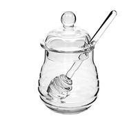 BESTONZON Barattolo di vetro / vasetto di / vasetto di marmellata con mestolo, trasparente, 250 ml