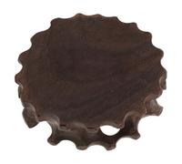 BESTonZON Base in Legno Massello Portavaso per Piante da Giardino Sgabello Fioriera in Legno Base a Sfera di Cristallo Porta della Sfera Cristallina Fondo Bonsai di Legno Marrone Scuro