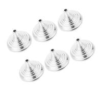 BESTonZON Base per Asta Asta Portabandiera Portabandiera da Tavolo 6 Pezzi in Plastica per Decorazione Festa Ufficio da Scrivania Piedistallo Argentato