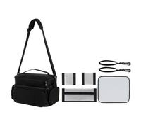 BESTonZON Borsa per Tiralatte Indossabile Nera, Portatile Maniglia | Poliestere e Mesh, Chiusura Zip, per Biberon e Uso in Viaggio All'aperto