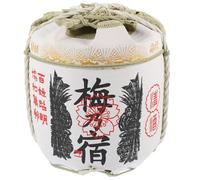BESTonZON Botte di vino decorativo schiuma, barile per sake, borsa per vino creativa, botte di vino decorativa giapponese, decorazione per la casa, decorazione per sushi, contenitore di birra