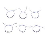 BESTonZON Braccialetti con Perline Anti-Malocchio Regolabili da 6 Pezzi con Ciondoli a Occhio Turchi - Gioielli da Donna Artigianali per Preghiere Feste e Uso Quotidiano