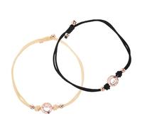 BESTonZON Braccialetti per Partner His And Hers in Corda Intrecciata con Regolabile, Braccialetti Boyfriend da Uomo per Relazioni e Anniversari