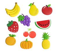 Bestonzon - Calamite da frigo a forma di frutta, per ottimi per bambini, adatti a frigoriferi e lavagne, confezione da 10