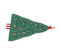 BESTonZON Calendario Avvento da Appendere con Numerate Organizer Natalizio in Lino Cotone per Decorazioni e Conto alla Rovescia Sacchetto Porta Addobbi per Albero di Natale Verde