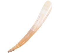 BESTonZON Calzascarpe in Corno di Bue Medio Manico Corto Ausilio Ergonomico per Anziani e Donne in Gravidanza Sollevatore Pratico per Indossare Scarpe senza Piegarsi