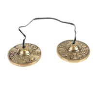 BESTonZON Campana Meditazione Rame Massiccio Per Yoga e Pratiche Spirituali Strumento Percussione Compatto Per e Rimozione Energie Negative Design Leggero e Portatile Nepalesi