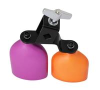 BESTonZON Campanaccio per Batteria Bicolore Medio Accessorio Percussioni Leggero e Portatile Blocco Strumento con Toni Acuti e Bassi per Set Percussioni Strumento Musicale per Musicisti