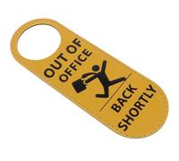 BESTonZON Cartello Bifacciale da Appendere alla Porta per Ufficio e Hotel Segnale Visibile in Nero e Giallo per Comunicare Presenza o Assenza Resistente e Adatto a Porte Pomello