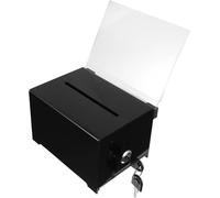 BESTonZON Cassetta per Donazioni in Acrilico con Lucchetto Cassetta per Voto e Suggerimenti da 12X159X102 CM Contenitore per Raccolta Fondi e Commenti Pubblici Sicuro e Trasparente