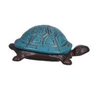 BESTonZON Cast Iron Turtle Key Hider Box in Vintage Outdoor Garden Statue With Hidden Secure Storage For Keys Decorative Tortoise Figurine Symbolizing Protection And Longevity For Home And