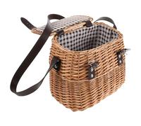 BESTonZON Cestino da Picnic Intrecciato con Chiusura Coulisse e Manico Cesto Porta Oggetti in Materiale Naturale Intrecciato con Coperchio Rinforzato Capiente e Traspirante per Feste