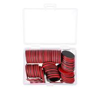 BESTonZON Chip di Conteggio Rotondi in Plastica per Set da 100 Pezzi Bicolore Rosso e Nero Accessori Educativi per Giochi Matematici e Apprendimento Logico a Casa e Scuola