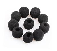 BESTonZON Coperture Antivento Per Microfono Lavalier 10 Pezzi in Schiuma Nero Piccolo Diametro 10 Mm Per Microfoni a Bavero, Cuffie Telefoniche e Registrazioni Professionali