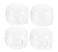 BESTonZON Copri Fornello Gas 4 Pezzi Trasparenti Protezione Sicurezza Ragazzo Ragazza Resistente Al Calore Per Piano Cottura Cucina