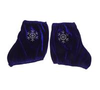 BESTonZON Copriscarpe per Pattini da Ghiaccio Elasticizzati Blu Media Protezione Morbida per da Hockey Pattinaggio e Roller per Donne e Ragazzi