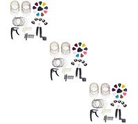 BESTonZON Corda Da 3 Pezzi kit sella dado per ponte per chitarra dadi e selle per chitarra per le capotasto capotasto per abito plettro per Noce