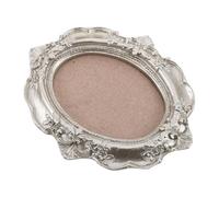 BESTonZON Cornice Per Foto Creativa Cornice Bohémien Esposizione Di Appesi Cornice Da Tavolo Cornice Ovale Vintage Cornici D'epoca Cornici Per Foto Decorate Silver Resina